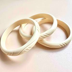 Brazalete Redondo de Resina Acrílica Amarilla, Esculpido, Artístico, para Manualidades, para la Creación de Joyas, Unisex, Marca ALI FASHION ART - Product Image 5