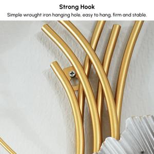 Juego de Dos Decoraciones Florales de Pared de Acero Inoxidable con Diseño Art Deco Hechas a Mano para Colgar en la Pared del Dormitorio, Sala de Estar y Oficina - Product Image 2