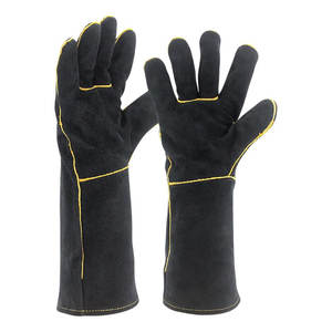Gants de soudure en cuir Veekend Bazar, best-sellers, avec doublure en polyester, design et couleurs personnalisés, fabriqués au Pakistan - Product Image 1