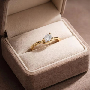 Luxury Rose Cut Bezel Setting Rose Gold Stackable Solitaire Diamond Anniversary <b>Ring</b> - Product Image 1