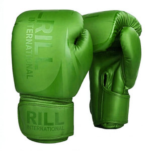Leather Boxing <b>Gloves</b> Training 16 oz Comfortable Padding Long Sessions Breathable Design Daily Use Adjustable Wrist Strap Hook - Product Image 2