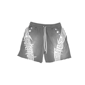 Ensemble streetwear été 2 pièces personnalisé avec logo, imprimé sérigraphié, t-shirt en jersey de coton et short en molleton pour homme - Product Image 5