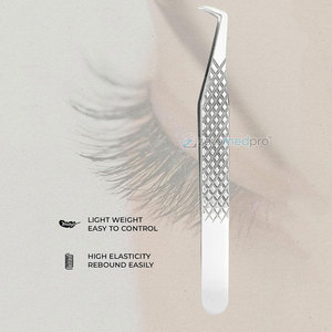 Pince à cils personnalisée à marque privée, outil en acier inoxydable, pince à cils de haute qualité pour les experts en beauté - Product Image 3