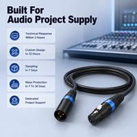 Cable XLR Balanceado Profesional de 3 Pines con Anillo de Color, de 1m, 2m, 3m, Macho a Hembra, Personalizado OEM para Micrófono, Mezclador, Altavoz y Escenario