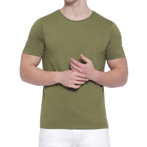 Camiseta de Manga Corta para Hombre, Cuello Redondo, 100% Algodón, Corte Regular, Estilo Casual, Tejido Jersey, Color Sólido, Diseño Liso - Product Image 6