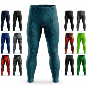Polyester Spandex High Quality Material Custom Texture Printed Comfortable Elastic Waist Workout Yoga Jogging Legging Pants - Product Image 1