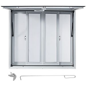 Finestra di concessione in lega di alluminio 36X36 pollici per camion di cibo 4 finestre con schermo scorrevole orizzontale tenda porta trascinamento gancio di servizio - Product Image 1