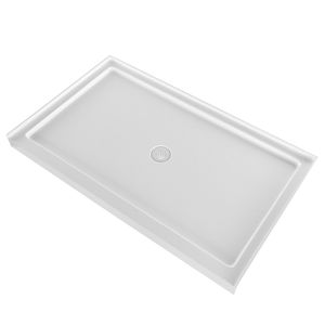 Piatto Doccia Rettangolare in Acrilico PVC Bianco 60"L X 36"W con Superficie Antiscivolo per Uso Interno - Product Image 1