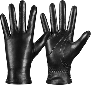 Gants de conduite unisexes en cuir, thermiques, hiver, haute qualité, sécurité, travail, mode, usage quotidien, compatibles écran tactile, toutes tailles - Product Image 1