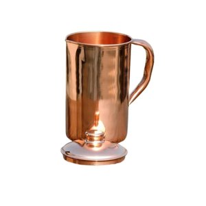 Pichet à eau de luxe en cuivre pur, finition mate artisanale, compatible lave-vaisselle, écologique, avec couvercle personnalisé, capacité variée, pour service de thé décoratif - Product Image 4