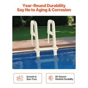 Scala per Piscina a 5 Gradini Inclinata a 75 Gradi, Capacità di Carico 300 lb, Corrimano Doppi Antiscivolo da 4 Pollici, Gradini Confortevoli - Product Image 5