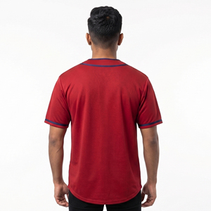 Maillot de baseball personnalisé pour homme, entièrement boutonné, vente en gros, maillots de baseball avec logo personnalisé, fabricant de maillots de baseball OEM sur mesure - Product Image 2