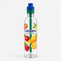 Bouteille d'eau réutilisable OEM style gourde avec capsules aromatisées et paille parfumée, capsules d'arôme de fruits sans BPA – Idéal comme cadeau