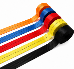 Rouleau de sangle élastique en polyester à chevrons 25 mm pour la fixation de cargaisons, haute résistance, qualité industrielle, matériau tissé, directement de l'usine OEM - Product Image 1