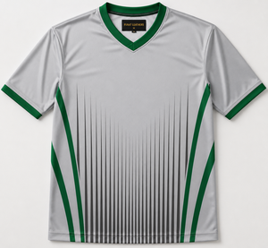 เสื้อยืดฟิตเนสระบายอากาศแห้งเร็วสำหรับเล่นฟุตบอล คอวี แขนสั้น ซับเหงื่อ แห้งไว พิมพ์ลายด้วยเทคนิคฮีททรานเฟอร์ - Product Image 2