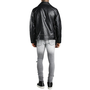Best Looking OEM Service Men's Winter Casual <b>Fringe</b> Leather Jacket High Quality Genuine Style Stand Collar <b>Fringe</b> Leather Jacket - Product Image 2
