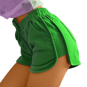 OEM Custom Manufacture Women Fitness <b>Shorts</b> Casual Lightweight Drawstring Solid Color Loose Fit Summer Cotton <b>Shorts</b> - Product Image 2