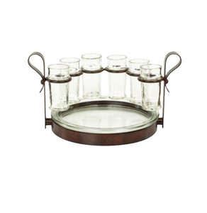 Portavasos de Madera Hecho a Mano, Diseño Moderno, Portavasos de Madera de Pino Color Quemado para Fiestas, Restaurantes y Bares - Product Image 2