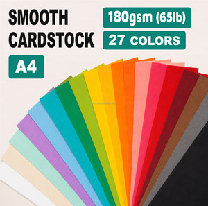 กระดาษการ์ดเนื้อเนียน 180 แกรม (65 ปอนด์) กระดาษสีสำหรับตกแต่ง งานประดิษฐ์ DIY สร้างสรรค์งานฝีมือ สมุดภาพ ทำการ์ด ทำสมุดบันทึก ตัดแบบไดคัท - Product Image 1