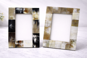 กรอบรูปโมเสกทำมือแนวตั้งฝังลายเขาสัตว์ธรรมชาติ ของตกแต่งบ้านสุดหรู ของขวัญสำหรับวางบนโต๊ะ - Product Image 4