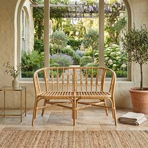 Sofá de Ratán Monaco Mandola, Muebles de Exterior, Núcleo de Ratán Premium, Tejido a Mano, Bancos de Dos Plazas, Estilo Resort, Salón de Patio - Product Image 3