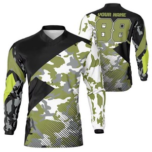 Custom Logo 100% Polyester Printed Motocross Jerseys Breathable Comfortable Motocross Racing Jersey In Cheap Price - Product Image 1