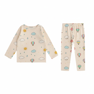 Ensemble de pyjama thermique pour garçons, collection hiver chaude et confortable, ensemble de vêtements thermiques pour filles - Product Image 6