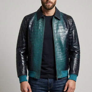Veste en cuir élégante pour homme, matériau durable, coupe confortable, idéale pour l'hiver, style formel et décontracté - Product Image 3