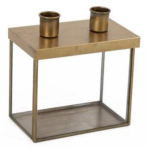 Porte-chandelier carré en métal plaqué or accessoires d'éclairage votif support de tasse vaisselle décor à la maison accessoire de pièce maîtresse - Product Image 5
