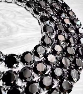 Trendy Moissanite Cuban Iced Out 925 <b>Silver</b> Hip hop <b>Men</b> VVS Black Diamond Cuban Link Chain <b>For</b> Unisex - Product Image 6