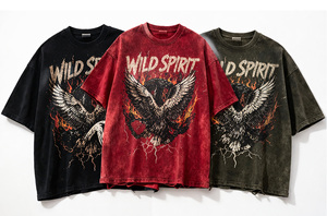 T-shirts Homme Oversize Épais en Coton 100% Écologique, Lavage Vintage, Broderie Frontale Personnalisée, Qualité Supérieure, Style Streetwear - Product Image 2