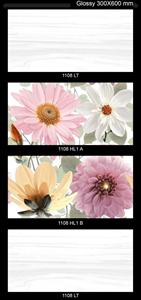 Azulejos de Porcelana Cerámica Vistaar para Interiores, Acabado Rústico Vintage Brillante, Diseño Floral, 300x600mm, Resistentes al Ácido - Product Image 4