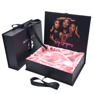 Custom Luxury Hair Bundle Packaging <b>Box</b> with Bag <b>Black</b> Folding Wig <b>Gift</b> <b>Box</b> for Hair Extensions & Weave Bundles - Product Image 6
