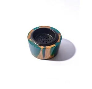 Elegant Style Wooden Bakhoor And Mubakhar Burner With Resin Inlay Aromatic <b>Diffuser</b> All-Season Use fragrance At Best Price - Product Image 3