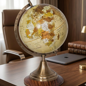ลูกโลกตั้งโต๊ะทันสมัยพร้อมขาตั้งเหล็กและพลาสติก |   ลูกโลกแผนที่โลกตกแต่งสำหรับโต๊ะทำงาน ห้องอ่านหนังสือ และตกแต่งภายในบ้าน - Product Image 2