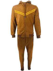 Survêtement de sport en cuir pour femme enceinte, avec sweat à capuche zippé et pantalon cargo léger assorti - Product Image 3