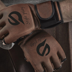 Guantes de Boxeo Personalizados para Sparring, de Cuero Genuino de Alta Calidad, Guantes de Entrenamiento de Boxeo con Logotipo Personalizado, Guantes de Combate - Product Image 5