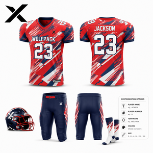 Conjunto de Uniforme de Fútbol Sublimado Personalizado X Wolfpack 23, Jersey y Pantalones Cortos de Alto Rendimiento que Absorben la Humedad, para Hombre Adulto, Todas las Temporadas - Product Image 1