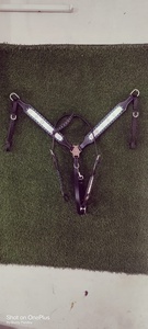 Juego de Cabezada Occidental Pintada a Mano en Cuero Vacuno 100% de Primera Calidad, Hecho a Medida, con Collarín, Fabricante - Product Image 4