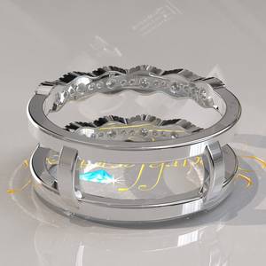 Anillo Personalizable, Anillo Envolvente Aggie, Anillo Envolvente con Diamantes, Anillo a Juego con Moissanita, Anillo de Eternidad, Banda de Eternidad con Diamantes - Product Image 6