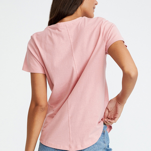 T-shirt uni pour femme, fabrication pakistanaise, best-seller, logo imprimé sur mesure, pour un usage décontracté estival - Product Image 6