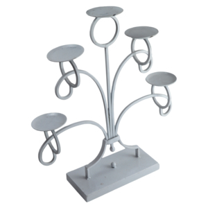 Five <b>Branch</b> Iron Candle Holder Home Villa Dinner and Wedding Design with Painted Finishing for Stylish <b>Lighting</b> - Product Image 1
