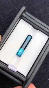 Pierre précieuse naturelle de tourmaline bleue, facettée, pierre brute, taille octogonale, qualité excellente, grade rare, certifiée par un tiers, pour la fabrication de bijoux - Product Image 4