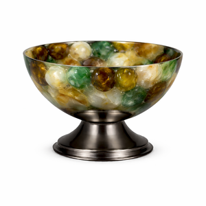 Nouvel Arrivage – Bol Décoratif Élégant en Résine Jaune Brun avec Base Noire pour la Décoration Intérieure, Idéal pour le Bureau et le Salon – Dernière Tendance - Product Image 6