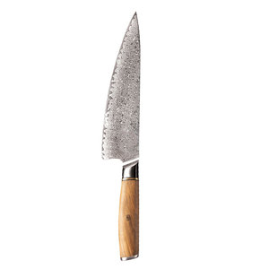 Cuchillo de Cocina Hecho a Mano de Acero de Damasco con Mango de Madera para Profesionales Culinarios - Product Image 3