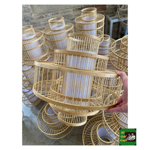 Pantalla de Lámpara de Bambú Hecha a Mano, Cubierta de Techo Tejida Natural, Accesorio de Iluminación Interior Rústico para Hoteles y Restaurantes, de Vietnam - Product Image 6