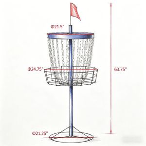Cible de basket gonflable pour le disc golf pour enfants, en métal, nylon et plastique - Product Image 3