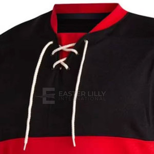 Jersey de hockey sobre hielo unisex personalizado al por mayor, de secado rápido y transpirable, en venta. - Product Image 5