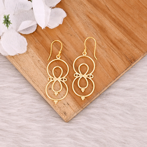 Pendientes Colgantes de Moda en Oferta, Pendientes Lisos de Latón Chapado en Oro, Joyería de Moda para Mujer, Regalos de Cumpleaños - Product Image 4
