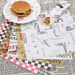 Recyclable Custom Logo Tray Liner Paper Greaseproof Burger Bread & Cookie Food Wrapping <b>Sheets</b> - Product Image 3